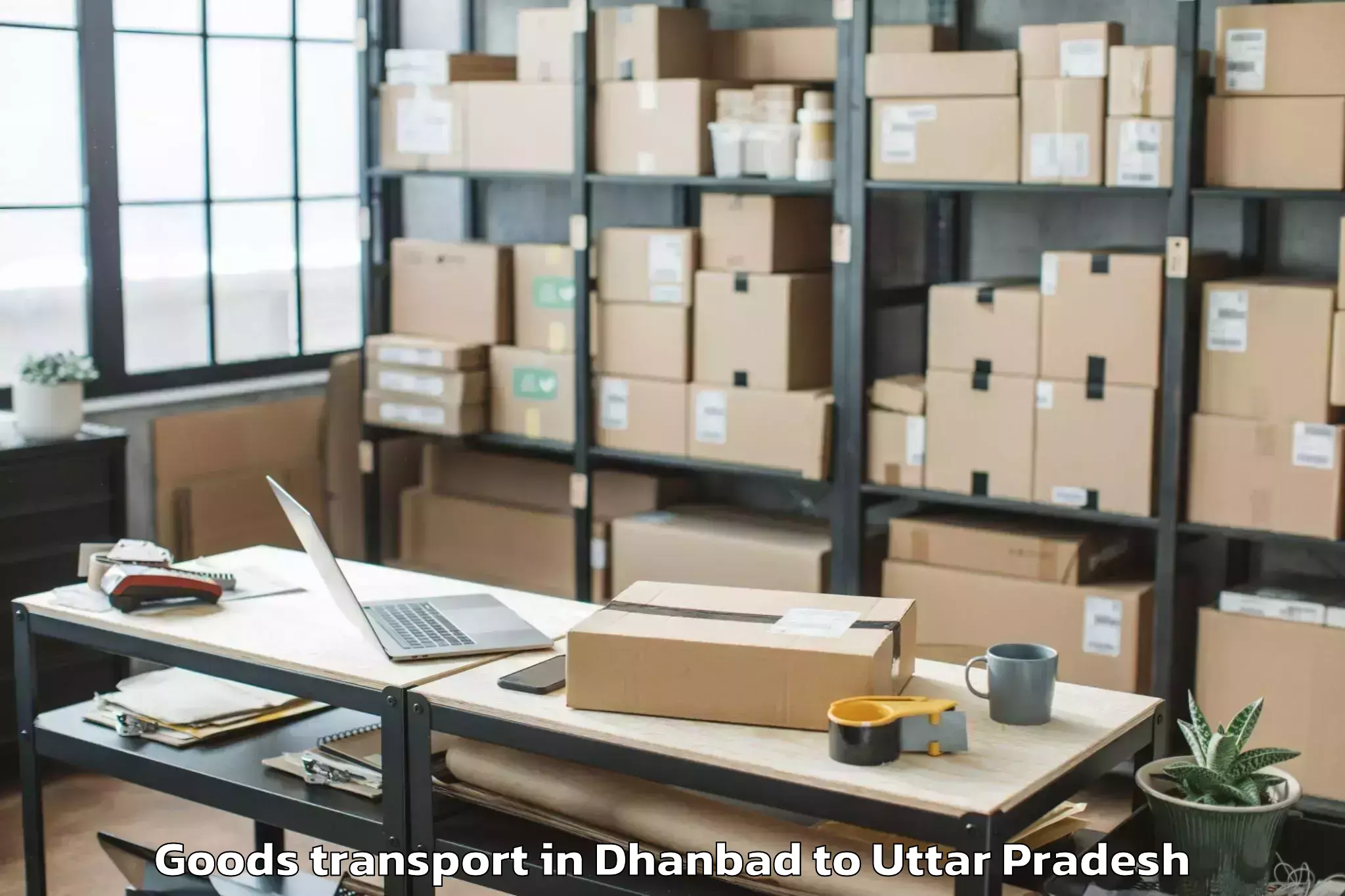 Quality Dhanbad to Umaro Mall Lucknow Goods Transport